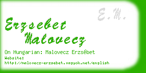 erzsebet malovecz business card