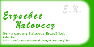 erzsebet malovecz business card